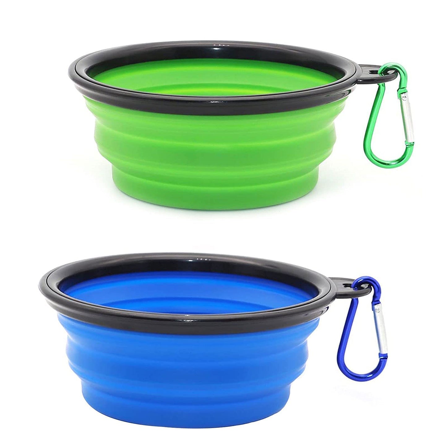 Collapsible Dog Bowl,Collapsible Dog Water Bowls for Cats Dogs, Portable Pet Feeding Watering Dish,Portable Dog Water Food Bowl with Carabiner (Small(350ML), Pink)