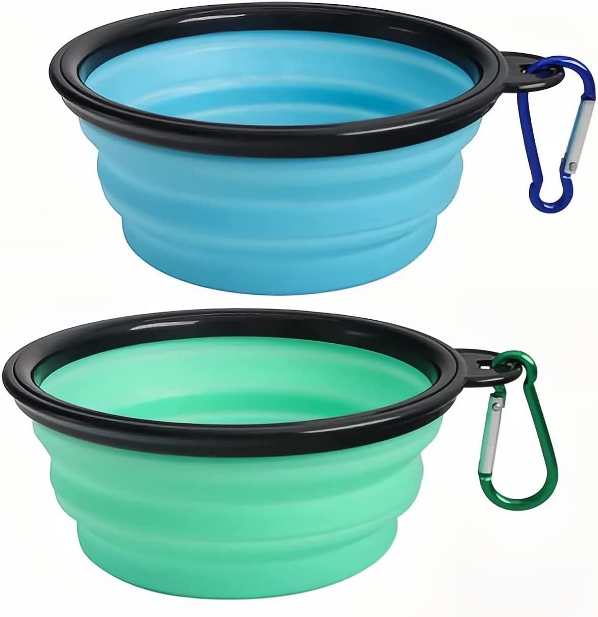 Collapsible Dog Bowl,Collapsible Dog Water Bowls for Cats Dogs, Portable Pet Feeding Watering Dish,Portable Dog Water Food Bowl with Carabiner (Small(350ML), Pink)