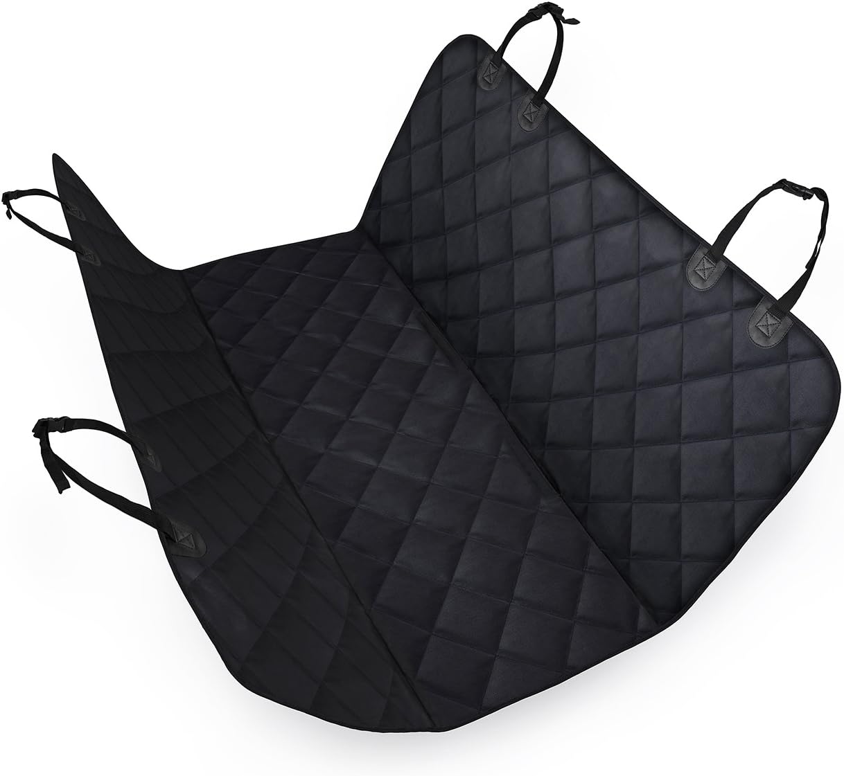 Dog Car Seat Cover, SHINE HAI Waterproof & Scratch Proof & Nonslip Back Seat Cover, Dog Travel Hammock with Seat Anchors, Machine Washable, Durable, Universal fits All Cars, Pet Cover(Black)