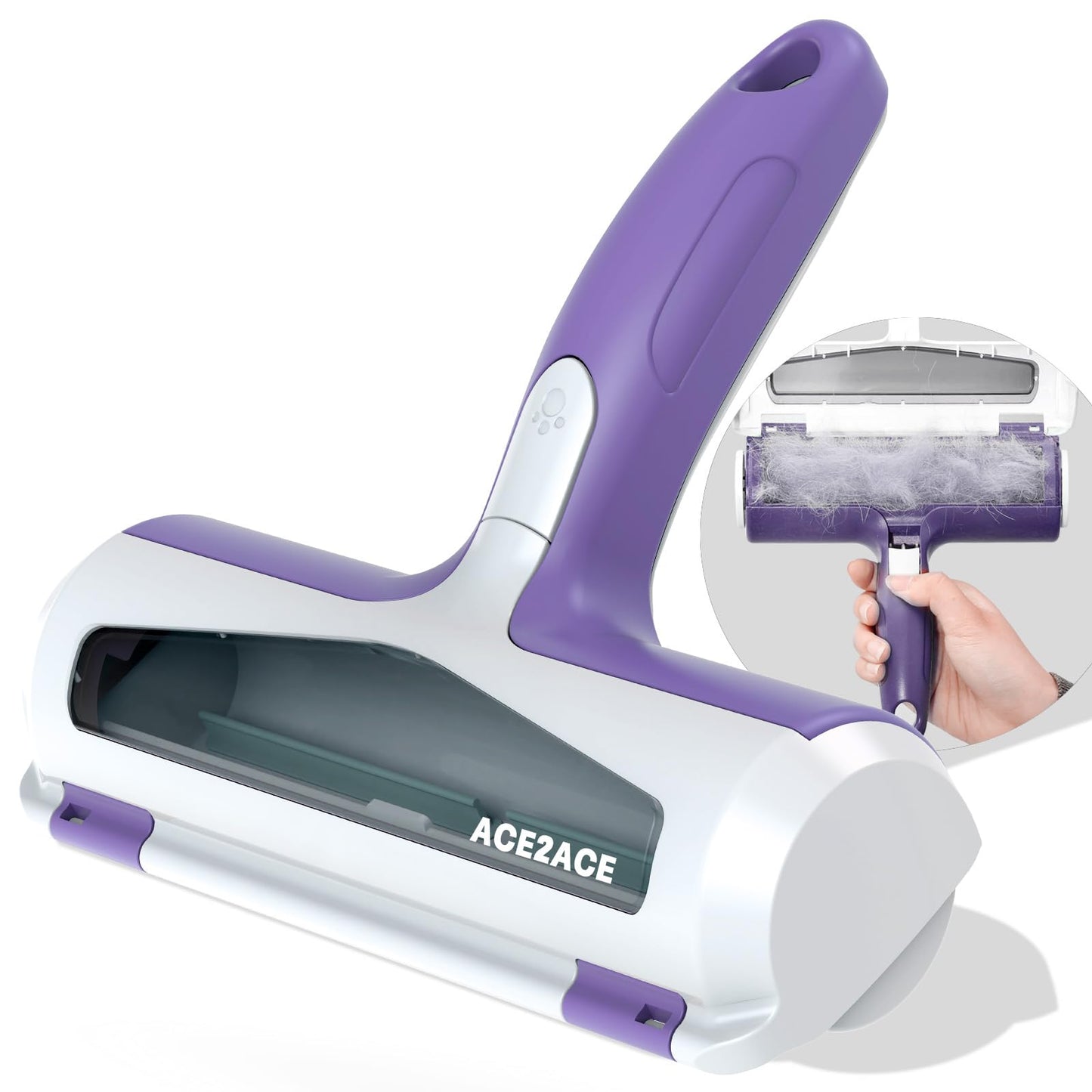 ACE2ACE Pet Hair Remover Roller, Reusable Animal Hair Removal Brush | Dog Cats Fur Removal Tool for Carpet, Furniture, Rugs, Stairs, Bedding,Sofa,Pet Beds Mats and Cat Tree