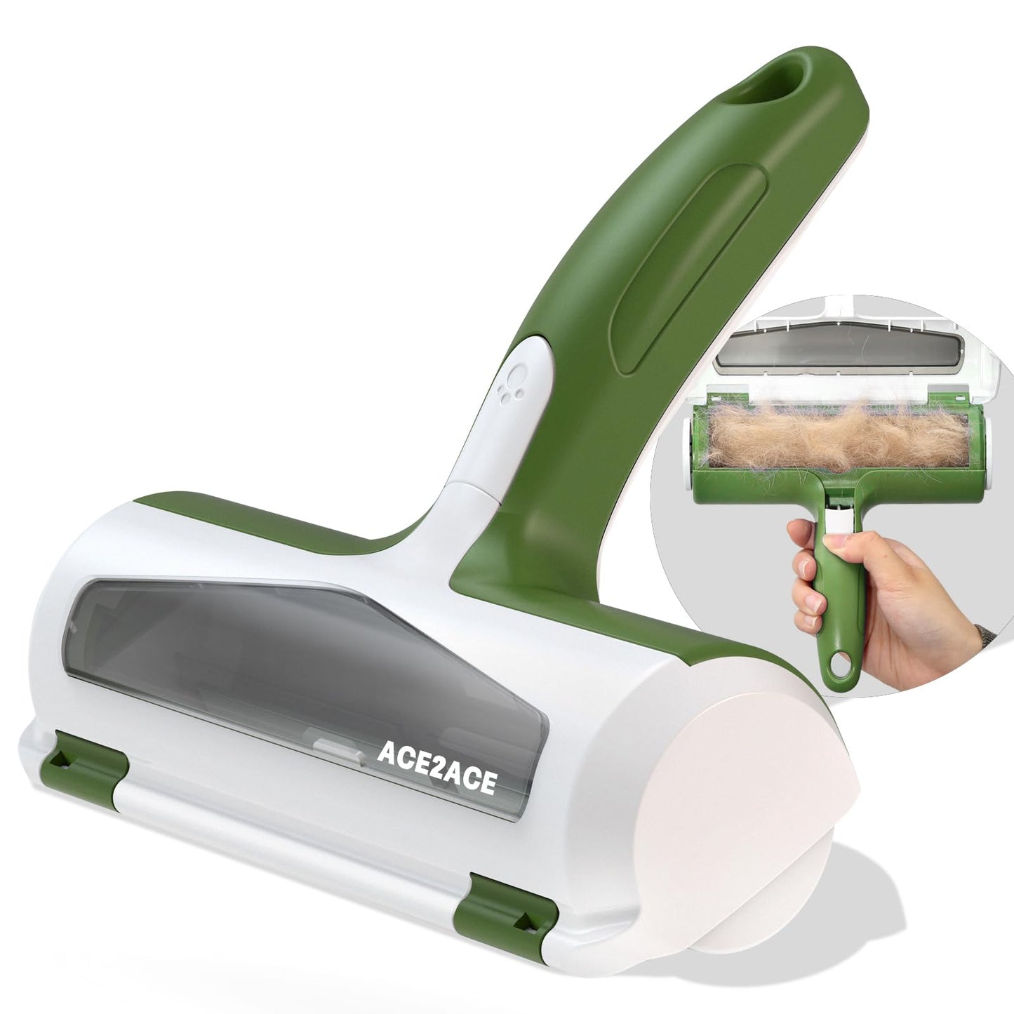 ACE2ACE Pet Hair Remover Roller, Reusable Animal Hair Removal Brush | Dog Cats Fur Removal Tool for Carpet, Furniture, Rugs, Stairs, Bedding,Sofa,Pet Beds Mats and Cat Tree