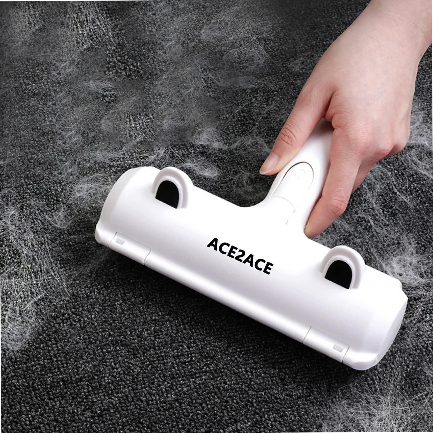 ACE2ACE Pet Hair Remover Roller, Reusable Animal Hair Removal Brush | Dog Cats Fur Removal Tool for Carpet, Furniture, Rugs, Stairs, Bedding,Sofa,Pet Beds Mats and Cat Tree